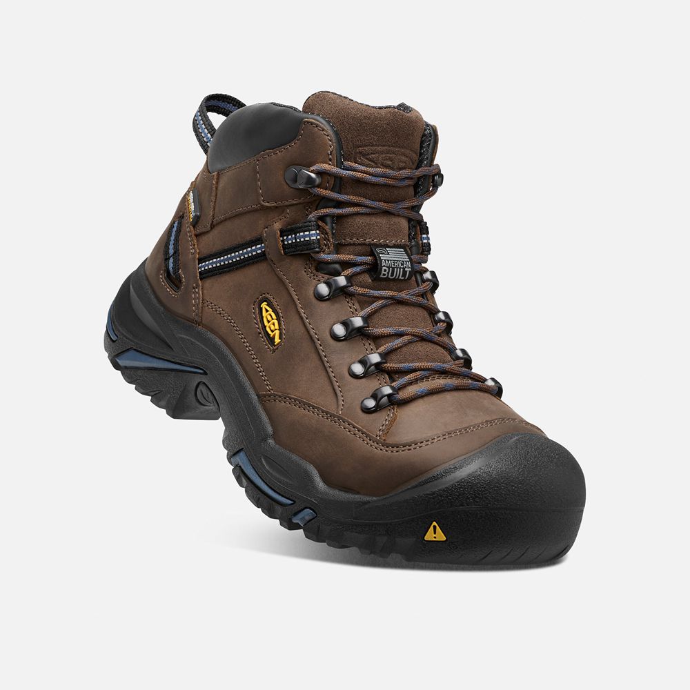 Cizme Keen Romania Barbati Maro Braddock Al Waterproof Mid (Steel Toe) 5486-LDBPA